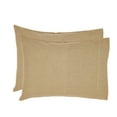 thumbnail image 5 of VHC Brands Burlap Solid Color Cotton Farmhouse Bedding Standard Pillow Case Set of 2, Natural Tan, 5 of 7