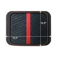 thumbnail image 3 of Rally 4-Piece Black with Red Carbon Fiber Stripe & Piping All-Weather Rubber Floor Mat Set – Heavy Duty Universal Trim-to-Fit Car, SUV & Truck Mats, 3 of 5