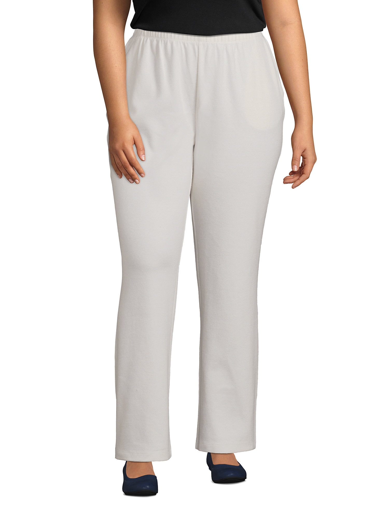 Lands' End Women's Plus Size Sport Knit High Rise Elastic Waist Pull On