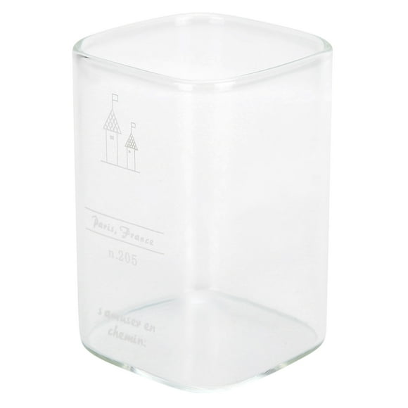 Cristalería, Taza de agua de vidrio cuadrada Taza de leche Taza de bebida Resistente y resistente