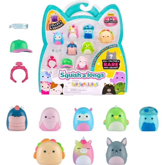 Paquete de 8 Figuras Mini-Squish Squish-a-longs Ola 5 Estilo 2