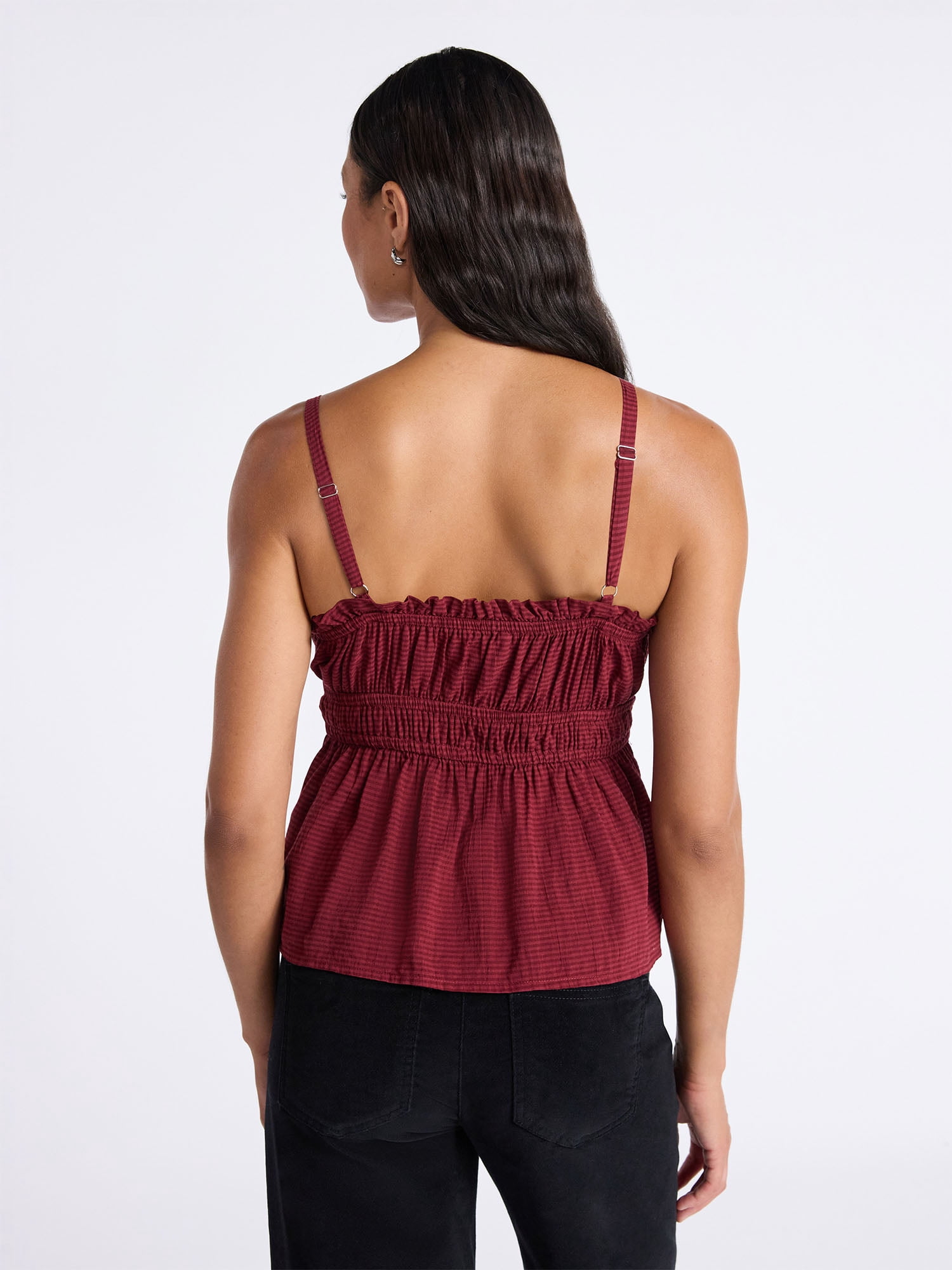 Time and Tru Women's Tonal Stripe Tank Top, Sizes XS-XXXL