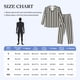 thumbnail image 4 of Balery Black And White Thick Stripes Pijama para Hombre de Dos Piezas con Manga Larga, Conjunto de Dormir y Descanso Suave con Bolsillos-Large, 4 of 7