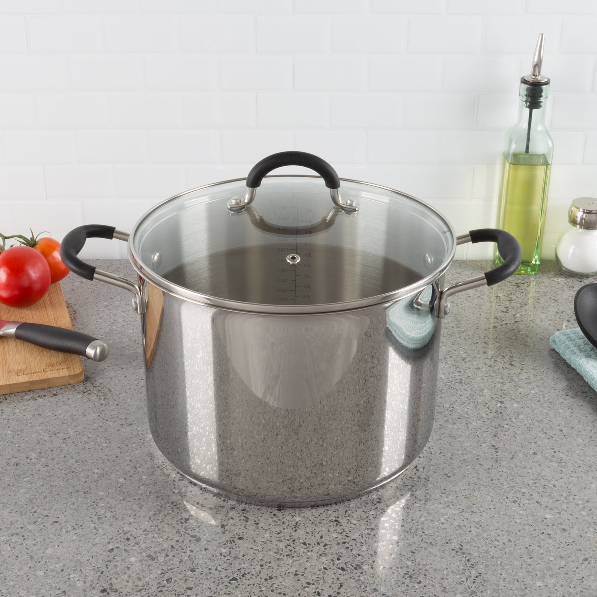 8 Quart Stock PotStainless Steel Pot with with Electric