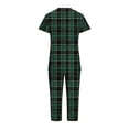 thumbnail image 5 of Puntoco Pijamas para mujer Conjunto de pijama y pantalón de manga corta con cuello en V para mujer Pijamas casuales con bolsillos, 5 of 5