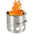 thumbnail image 1 of Lixada 2-in-1 Windproof Folding Camping Titanium Wood Stove Windscreen Lightweight Portable Outdoor Cooking Wood Burning Stove, 1 of 8