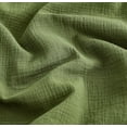 thumbnail image 6 of Chezmoi Collection Breeze 3-Piece Cotton Gauze Queen Duvet Cover Set, Olive Green Soft Washed Cotton Linen Like Textured Breathable Comforter Cover with Button Closure, 6 of 9