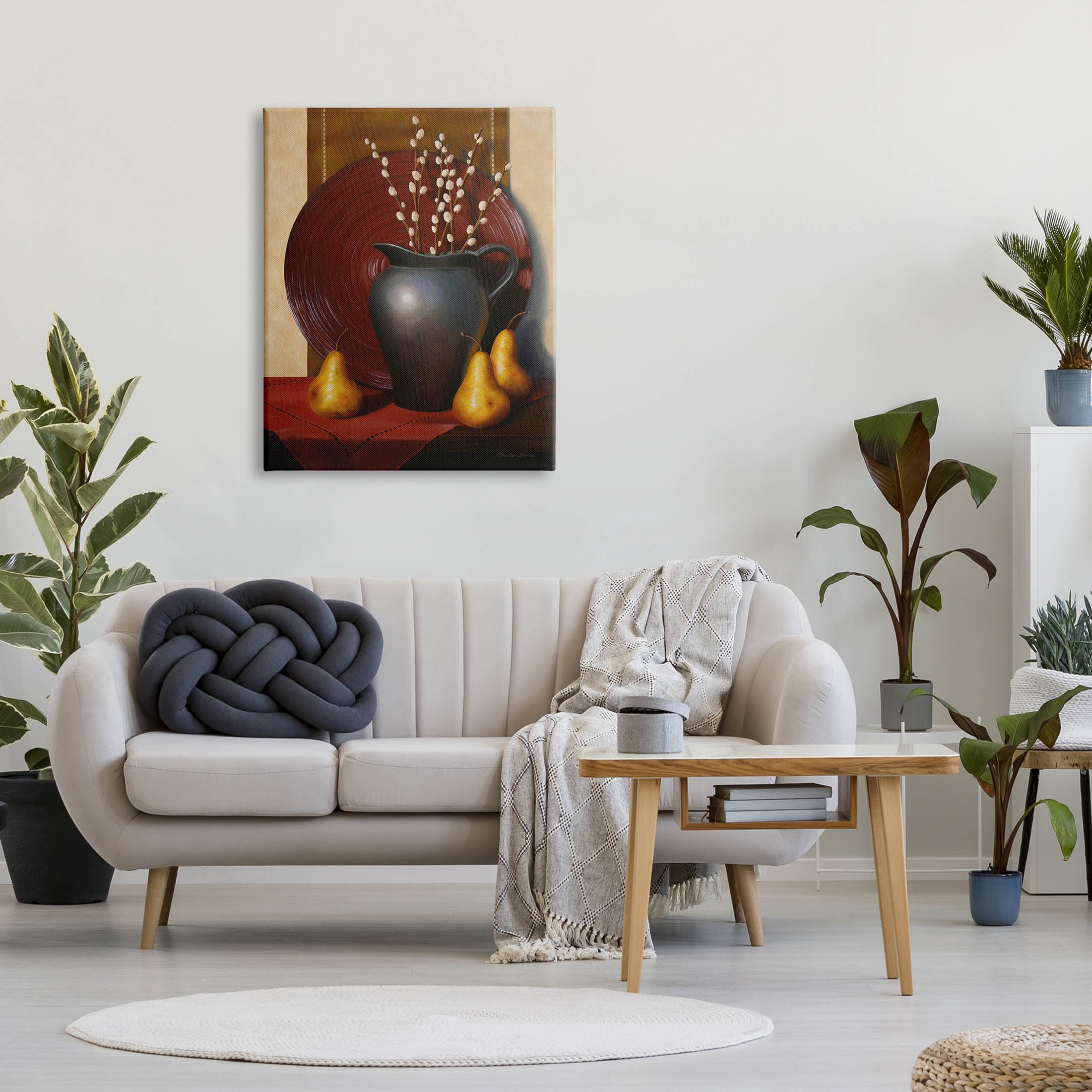 Stupell Industries Traditional Botanical Vase Arrangement Painting Gallery Wrapped Canvas Print Wall Art, Design by Cecile Baird