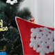 thumbnail image 5 of Fundas de almohada de invierno de Papá Noel con copos de nieve bordados, suaves, gruesas, cuadradas y sólidas, paquete de 2, 18 x 18 pulgadas, 5 of 5