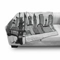 thumbnail image 3 of City Soft Flannel Fleece Throw Blanket, Monochromatic Simple Design New York Skyline Statue of Liberty Print, Cozy Plush for Indoor and Outdoor Use, 70" x 90", Charcoal Grey and White, by Ambesonne, 3 of 6