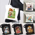 thumbnail image 2 of No hables con extraños Fantasmas de Halloween Control mental Jenny Hombres Mujeres Algodón Compras Hombro Lona Bolsos de mano Bolso de mano Bolso de mano, 2 of 5