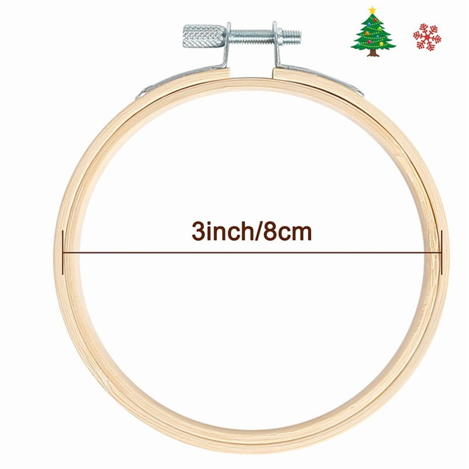 144Pieces 3Inch Embroidery Hoop Mini Embroidery Hoop Bamboo Round Hoop for DIY Craft Needlework, Sewing and Crafts 8cm