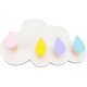 thumbnail image 1 of Wooden Wall Hooks Coat Hats Rack With Adhesive & Screw In, Clouds Sticky Hooks Clothes Hanger For Bathroom Entryway(white)(1pcs), 1 of 5