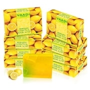 Vaadi Herbals Lemon & SE33Basil Oil Bar Soap, 2.65 Ounce Each (Pack of 8)