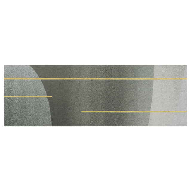 REGALWOVEN Geometric Kitchen Mat Non-Slip Kitchen Runner Rug for Home Grey 16" x 47"