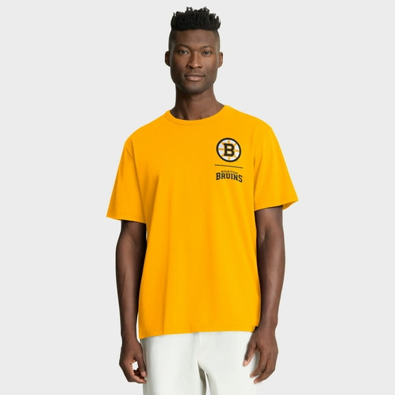 Men's Fanatics  Gold Boston Bruins Crash The Net Legacy T-Shirt