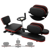 Black & Red Leg Stretcher with 360° Casters & 0~240° Range, 330 LBS Leg Stretching Split Machine with 62.2" Size & 6" PU Cushion, Flexibility Stretching Machine with Steel Frame, for Dance Room