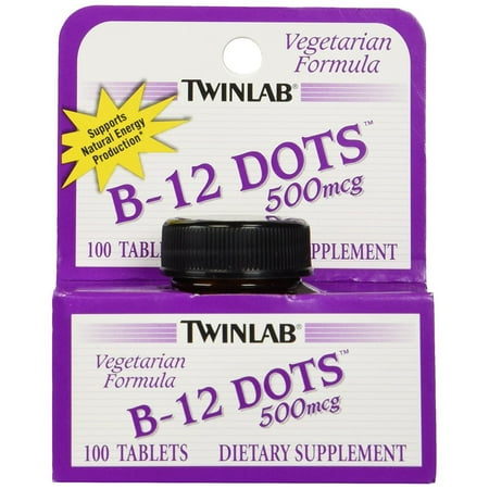 Twinlab B-12 Dots 500 mcg Tablets, 100 Ct
