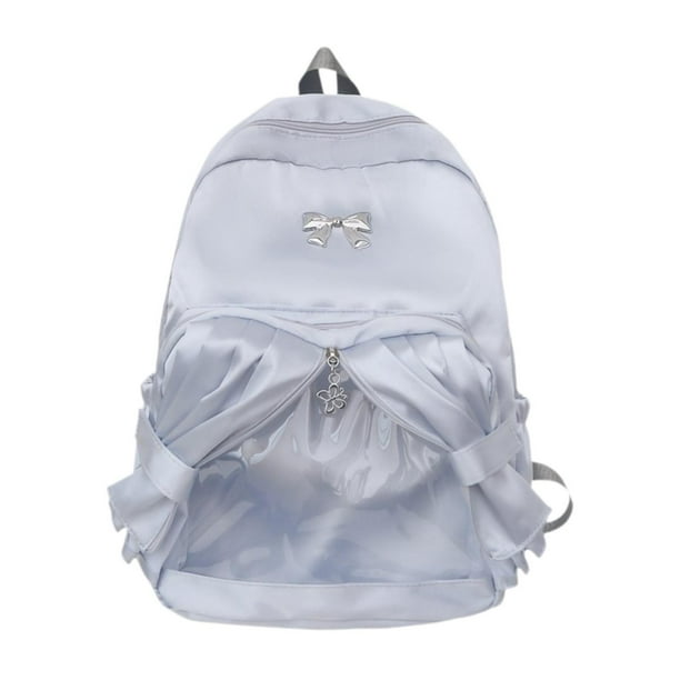 Mochila de moda informal para mujer, ideal para escalada, senderismo y mochilerismo. Gris-plata