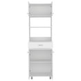 thumbnail image 6 of Nmkwnr Wood Pantry Cabinet with 1 Drawer and 2 Open Shelf, 4 Doors Storage Cabinet for Living Room, Dining Room, Kitchen, White, 6 of 7