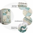 thumbnail image 5 of Small Stall Shower Curtain 48x72 Inch Narrow Half Size Coastal Bath Curtains Bathroom Decor Summer Beach Nautical Conch Starfish Butterfly Waterproof Fabric Shower Curtain Set with Hooks 48 Inch, 5 of 6