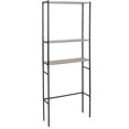 thumbnail image 3 of Sunnydaze 3 Shelf Iron and Veneer Over the Toilet Etagere Bathroom Storage Cabinet Space Saver - Gray, 3 of 8