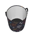 thumbnail image 3 of ZNDUO Round Laundry Basket, Waterproof Collapsible Laundry Baskets with Handles, Medium Size - Zodiac Symbols Pattern, 3 of 8