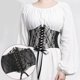 thumbnail image 5 of Gibobby Vestidos de noche Cinturón de corsé para mujer Tops con cordones Cinturón sin tirantes Underbust Corset Bustier Sheer Mesh Cincher Cinturón ancho(Negro,Talla única), 5 of 5