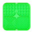 thumbnail image 2 of Silicone Pet Mat 6 Inch Lick Mat for Dogs Lick Mat for Cats Dog Slow Feeder Calming for Pets Anti-Slip Green Small Pet Feeding Mat, 1 Pack, 2 of 6
