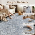 thumbnail image 5 of SIXHOME Rugs for Living Room Washable 9x12 Area Rugs Oriental Carpet Traditional Bedroom Dining Room Throw Rug Non Slip Vintage Foldable Distressed Print Neutral Indoor Rug Blue, 5 of 6