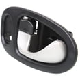 thumbnail image 2 of Front Driver Side Interior Door Handle Compatible with 2002-2005 Saturn Vue Black Bezel With Silver Lever With Lock Button 22710841 Base Red Line Direct Fit Handle Assembly New, 2 of 5