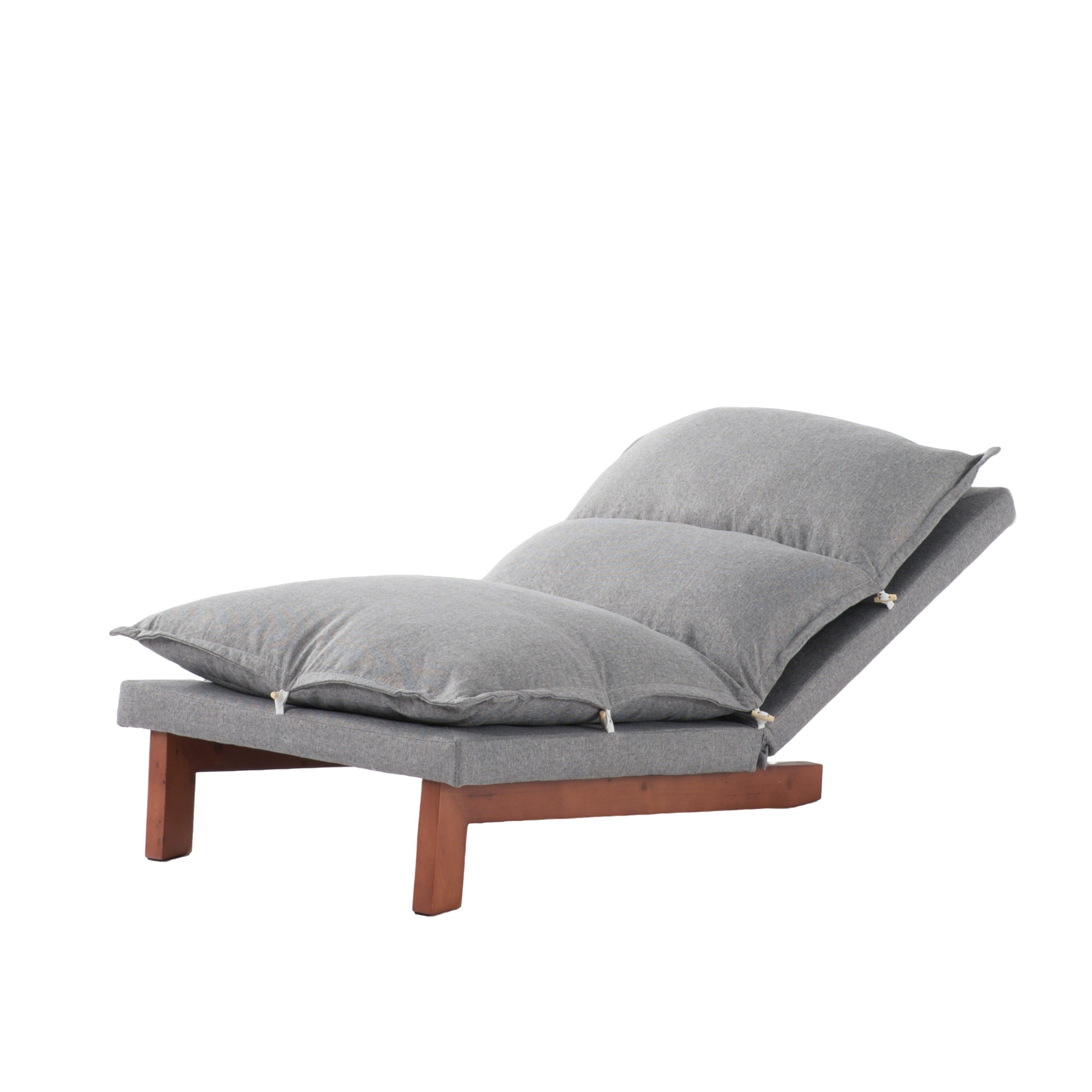 BSHTI Tatami Floor Recliner Chair – 5-Position Adjustable Backrest, Linen Fabric, High-Density Sponge Seat, Solid Wood Frame & Legs, Easy Assembly – for Living Room, Bedroom, Game Room,Dark Grey
