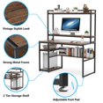 Tribesigns 47 Inch Computer Desk with Hutch Shelf, Home Office Desk
