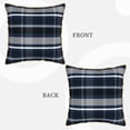thumbnail image 3 of ZNDUO Blue Check Style Pattern Throw Pillows for Couch-Indoor Decorative Pillows,20"x20", 3 of 8