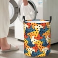 thumbnail image 5 of ZICANCN Laundry Basket Organizer, Color Graphic Splicing Collapsible Hamper for Bathroom Bedroom Laundry Room, Medium Size, 5 of 7