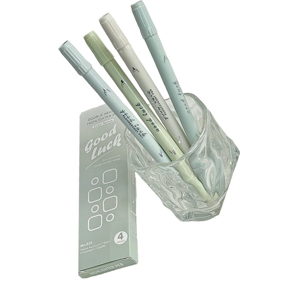 4x Highlighter Pen Creative Painting Highlighter Bible Marker Pen Highlighter Markers Double Headed Highlighter
