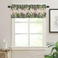 thumbnail image 7 of Palm Leaves Kitchen Curtain Set, Summer Botanical Tropical Plants Rustic Window Valance and Tiers 24" Length, Light Filtering Short Curtains Valance for Cafe Bathroom Bedroom 54"x18", 7 of 7