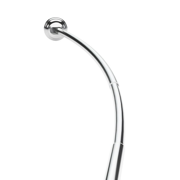 Zenna Home Tringle de Douche Courbée en Aluminium Antirouille, Chrome, 50 Pouces à 72 Pouces