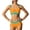 swimsuit 167#Orange, variant on ZXLBBD Girl Swimsuits 2 Piece Color Block Stretch Bikini Top with Matching Bottoms for Youth Sporty Holiday Summer Pool Beach