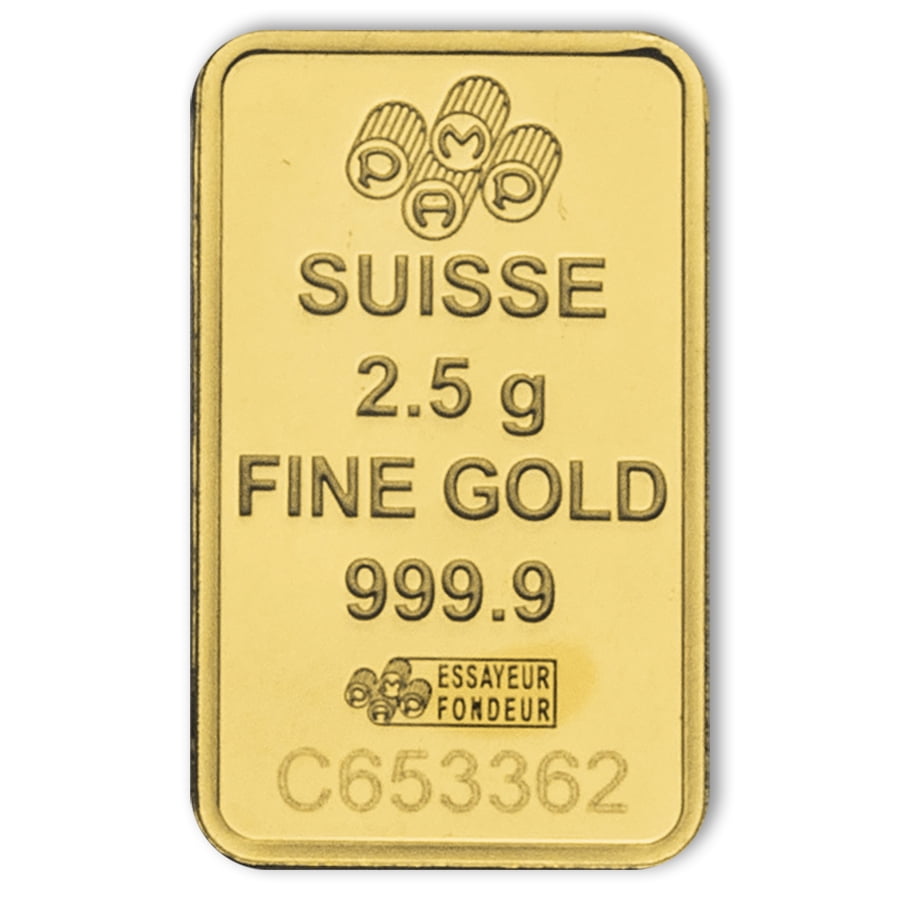 2.5 gram Gold PAMP Lady Fortuna VERISCAN™ Bar w/ Assay - Walmart