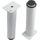 thumbnail image 2 of Paquete de 4 patas ajustables de metal para muebles, patas de pie para gabinete, marco central de cama resistente, pata de soporte de listones para mesa, cama, sofá (80mm-120mm negro + blanc, 2 of 5