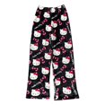 thumbnail image 1 of Halloween Sanrio Hello Kitty Pajamas Pants Unisex Autumn Winter Warm Flannel Sleepwear Trendy Pumpkin Y2K Cartoon Home Clothes, 1 of 4