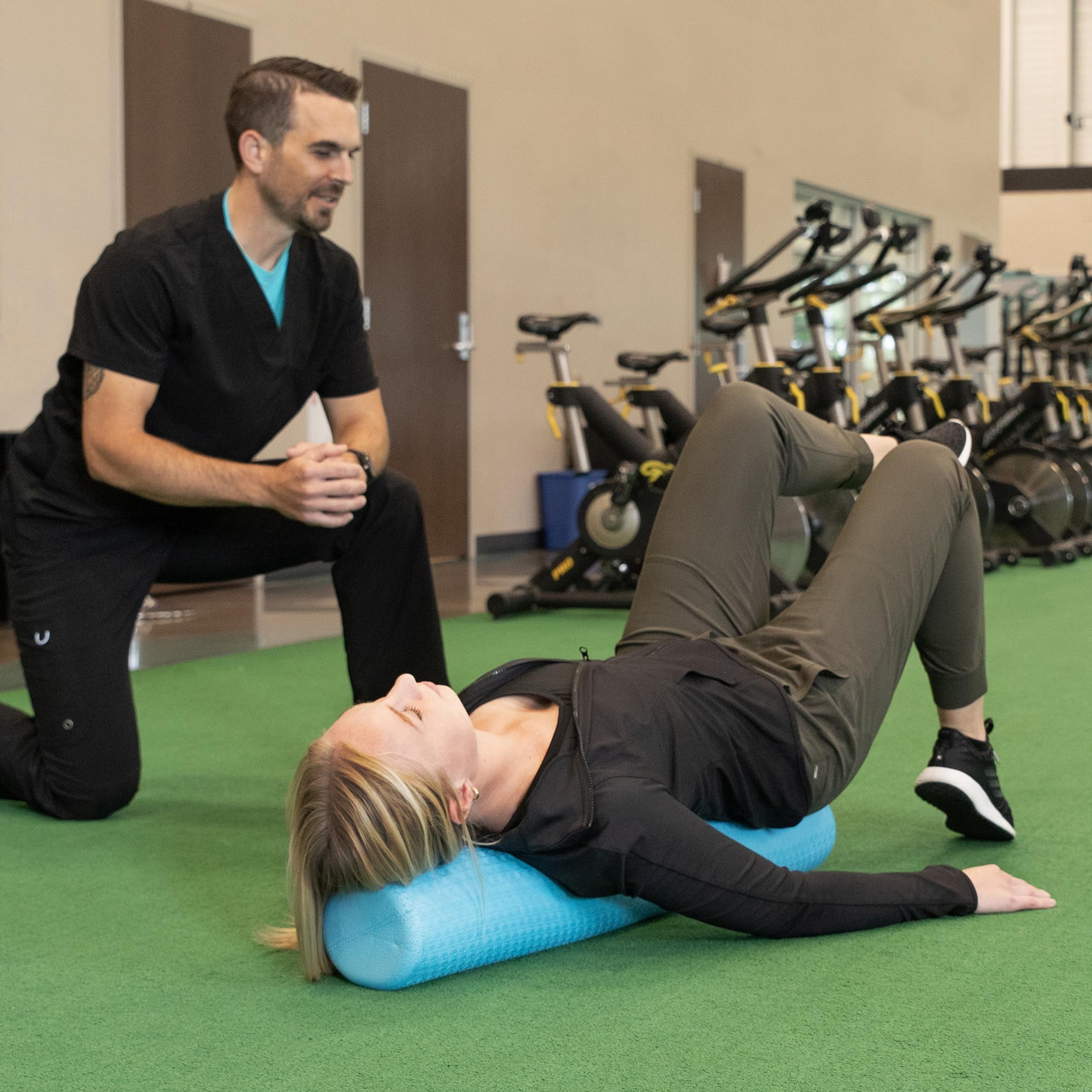 OPTP PRO-ROLLER Super Soft Density Foam Roller 36 In - Light Blue Low Density Foam Roller for Exercise, and Gentle Massage Foam Roller for Physical Therapy 36" x 6" Round