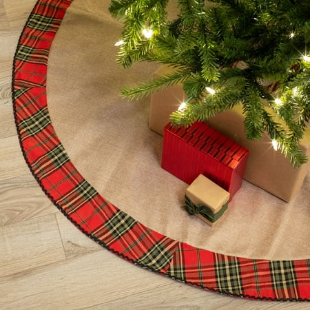 Belham Living Rustic Plaid Cotton Christmas Tree Skirt, 48 Belham Living Rustic Plaid Cotton Christmas Tree Skirt, 48