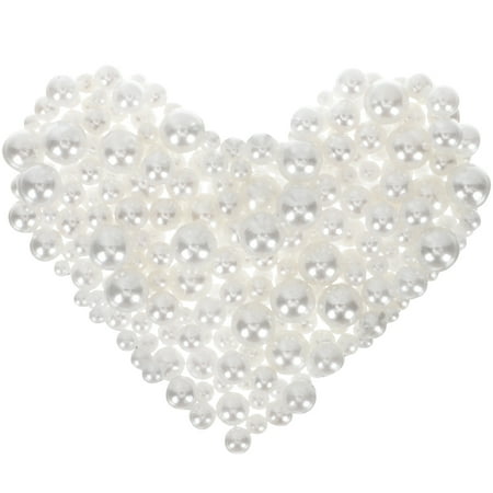 

HOMEMAXS 440pcs Simulated Round Pearl Beads Vase Pearls Fillers DIY No Hole Pearls Vase Decor