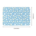 thumbnail image 3 of Xecao Blue Popcorn print Flannel Mat: Non-slip, 16x24in. Ideal for kitchen, bedroom, bath & living room., 3 of 9