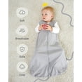 thumbnail image 4 of Baby Sleep Sack 18-24 Months, 100% Organic Cotton Wearable Blanket for Babies, 2-Way Zipper TOG 0.5 Lightweight Breathable Baby Sleeping Bag, 4 Sizes-XL Cotton&Fawn&Grey, 4 of 6