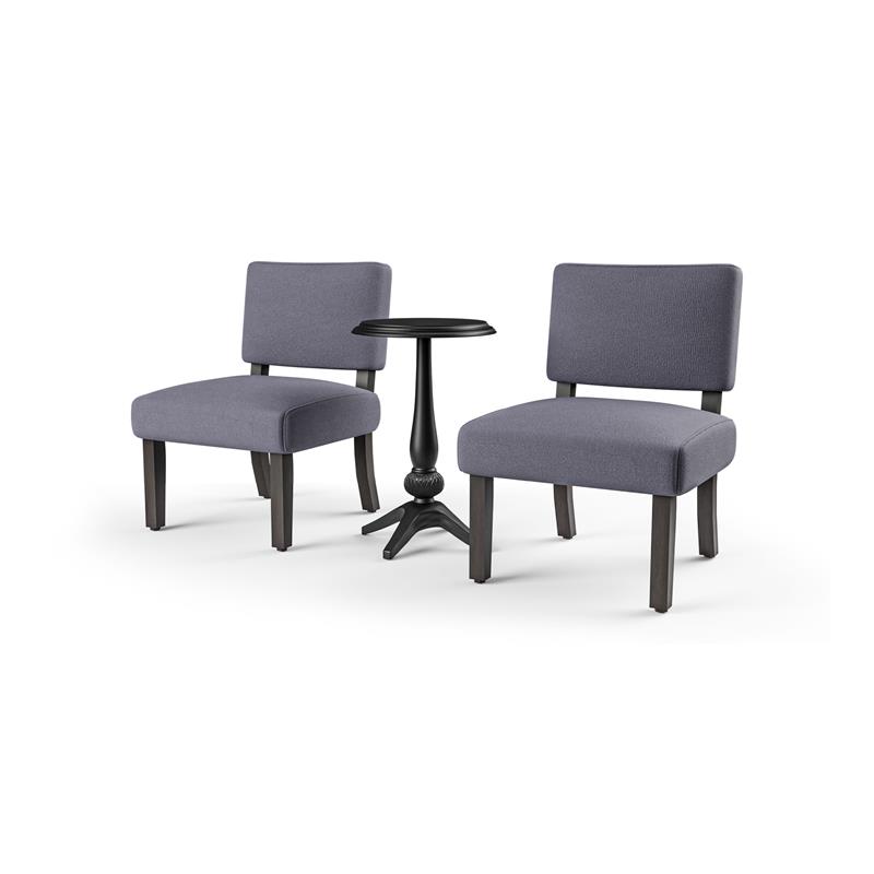 Furniture of America Jetson Wood 3Piece Accent Table and Chair Set in