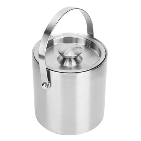 

Ecoyyzn Double Walled Ice Bucket Ice Bucket 2L Stainless Steel Insulated Double Walled Ice Bucket With Lid For Party Bar KTV Red Wine
