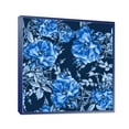 thumbnail image 3 of Designart 'Abstract Blue Wildflowers' Modern Framed Canvas Wall Art Print, 3 of 4
